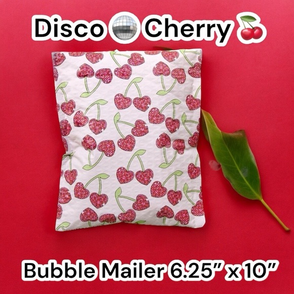Disco Cherry 6.5" x 10" Bubble Mailers Pack of 10 - Picture 2 of 4